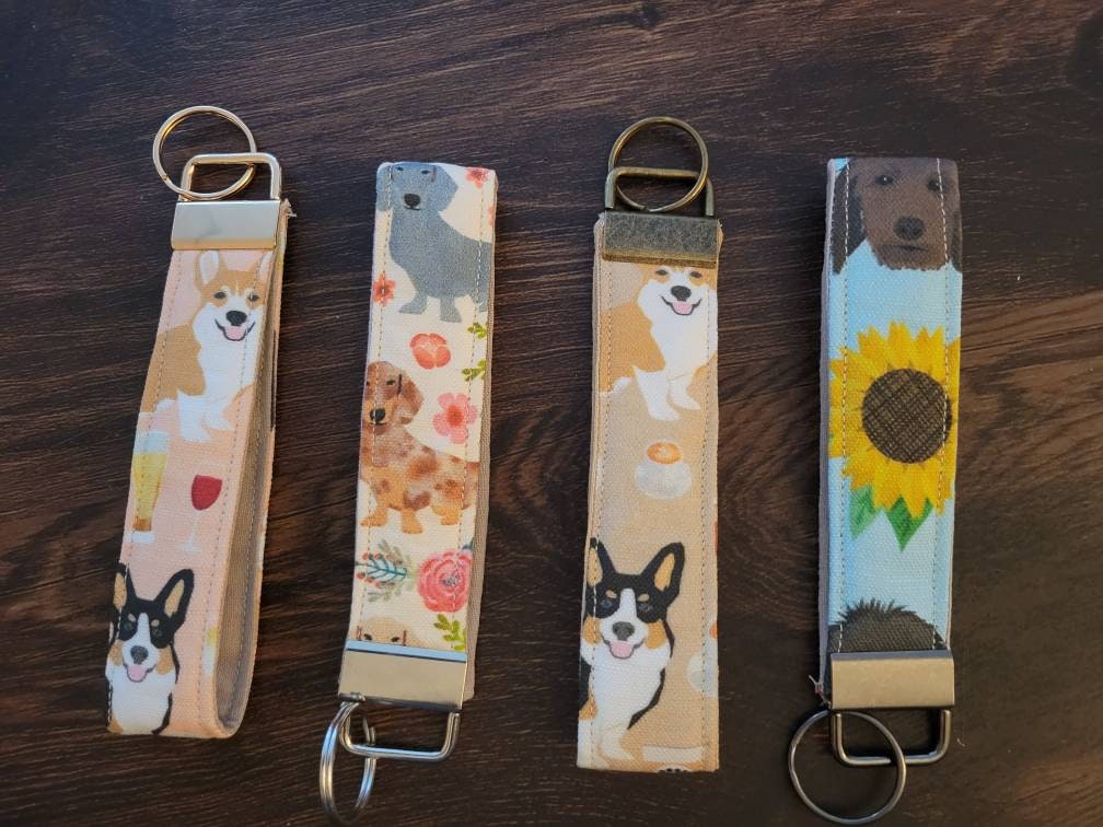 Corgis n' Wine keychain
