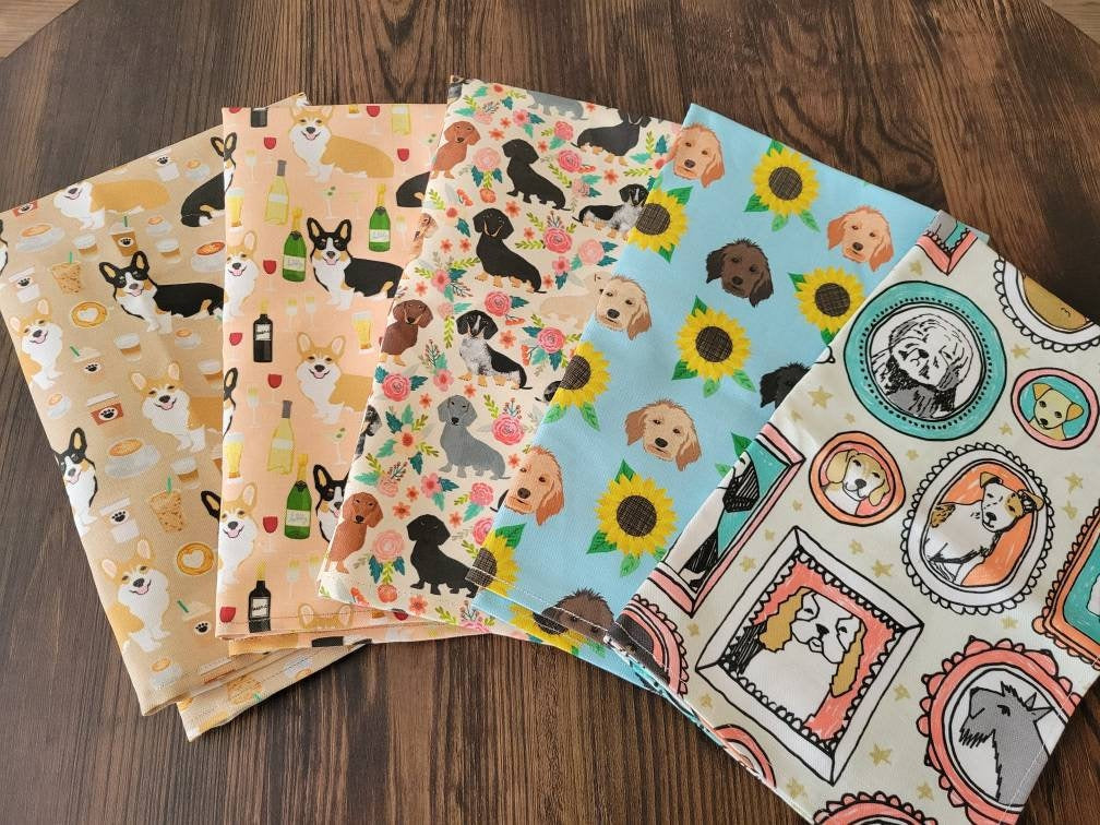French Bulldogs tea towel