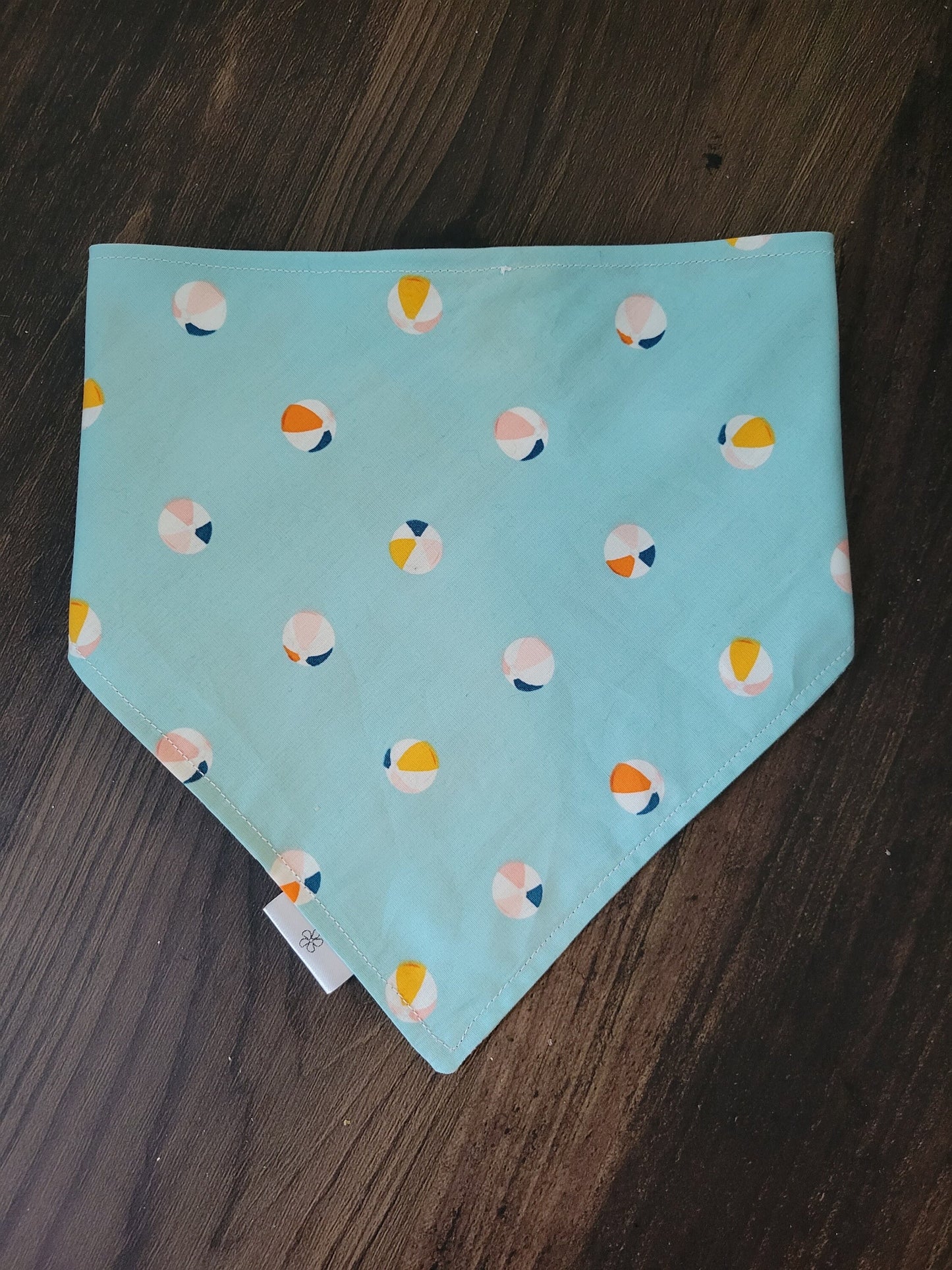 Surf dogs beach balls summer reversible dog bandana with snap buttons