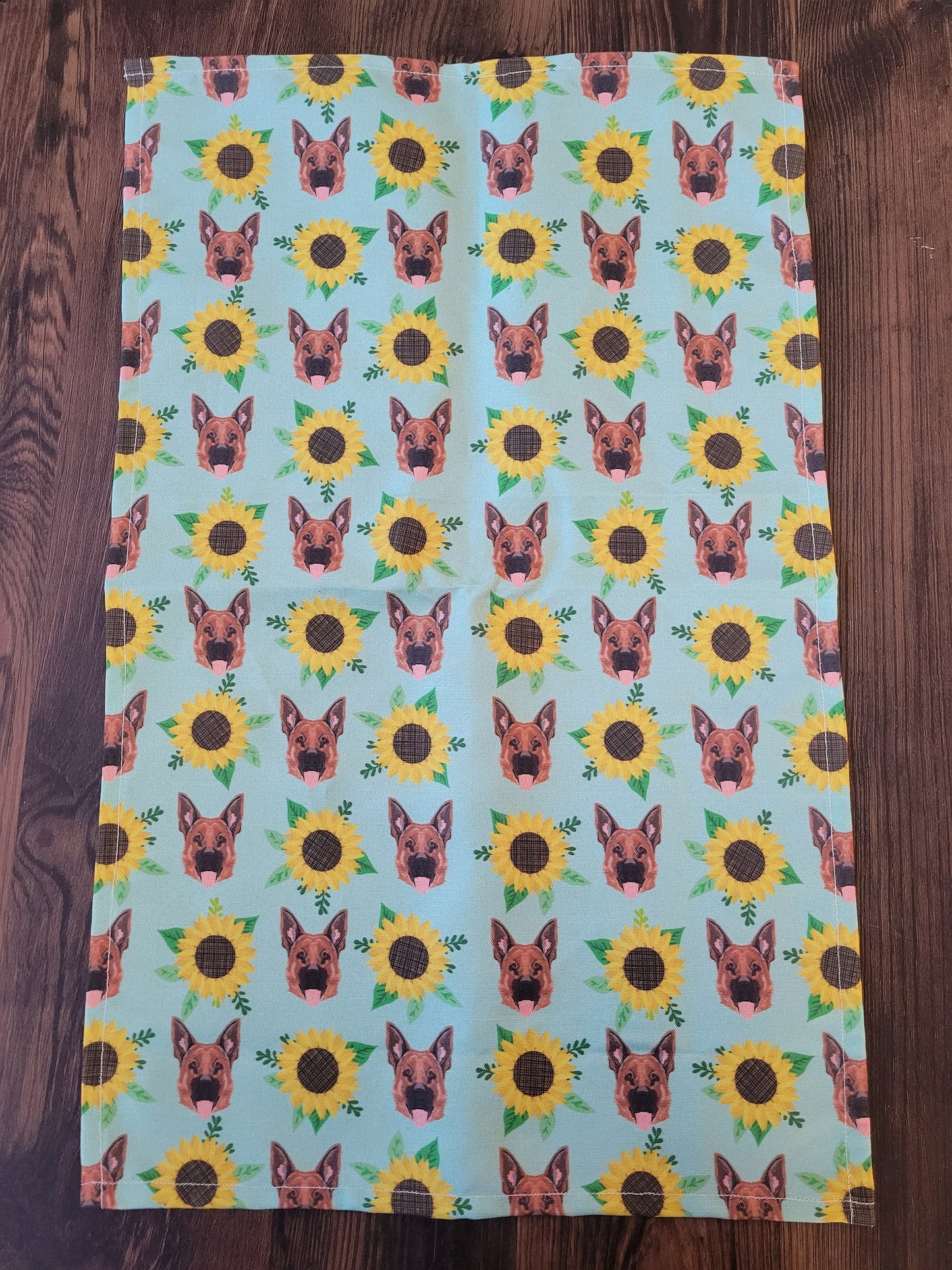 German Shepherd tea towel