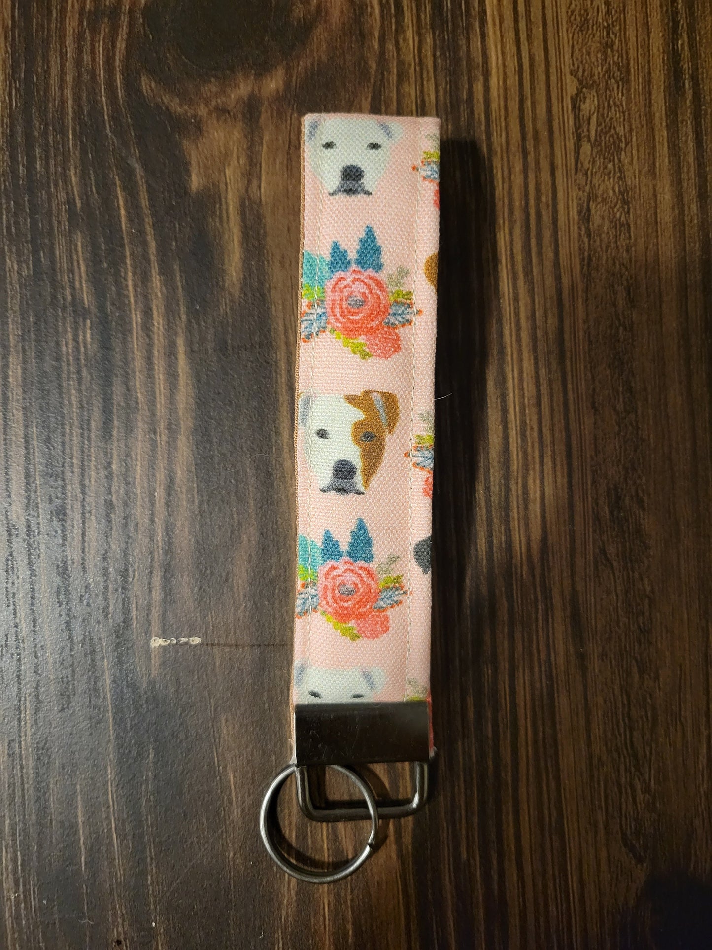 Pitbulls n' Flowers keychain