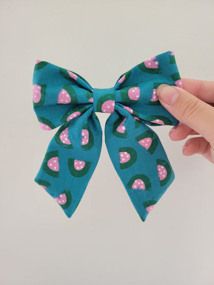 Watermelon over the collar bow