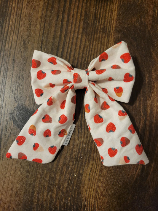 Dipped Strawberries over the collar bow