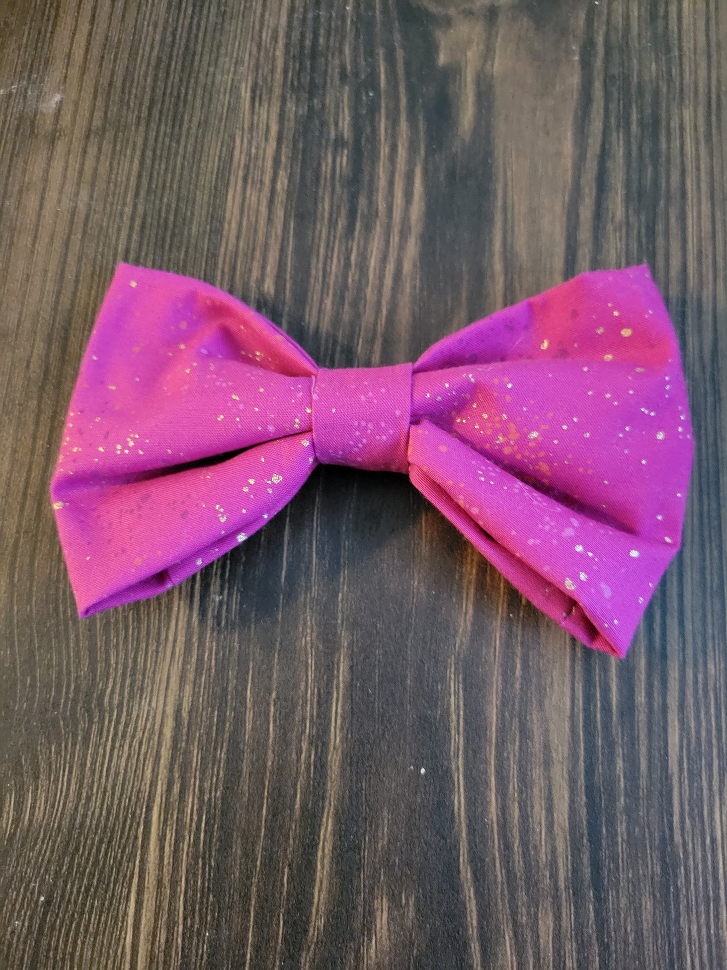 Pink Sparkle over the collar bow