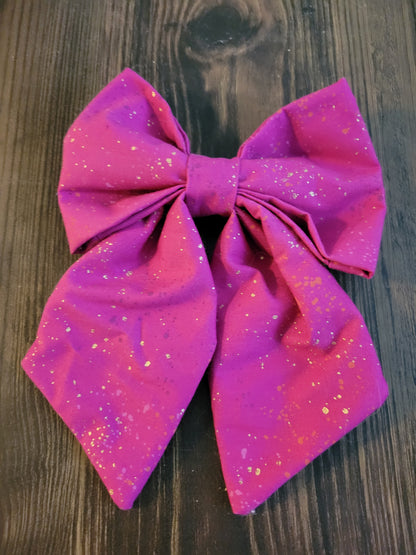 Pink Sparkle over the collar bow