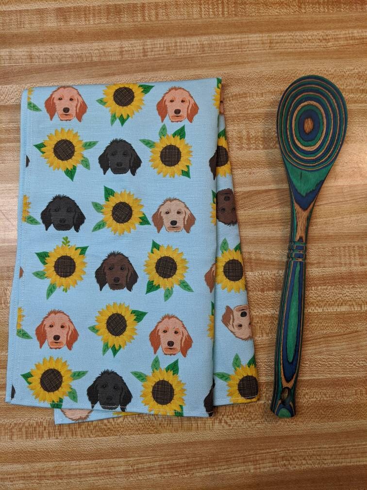 Doodles n' Sunflowers tea towel