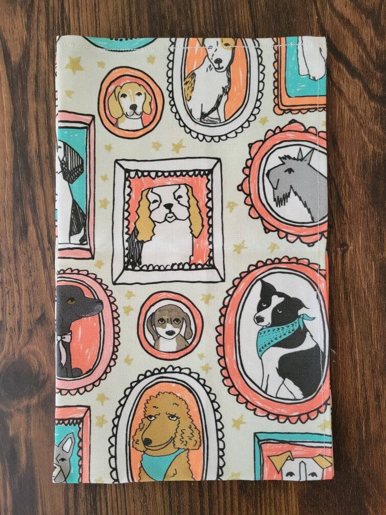 Dogs in Frames tea towel