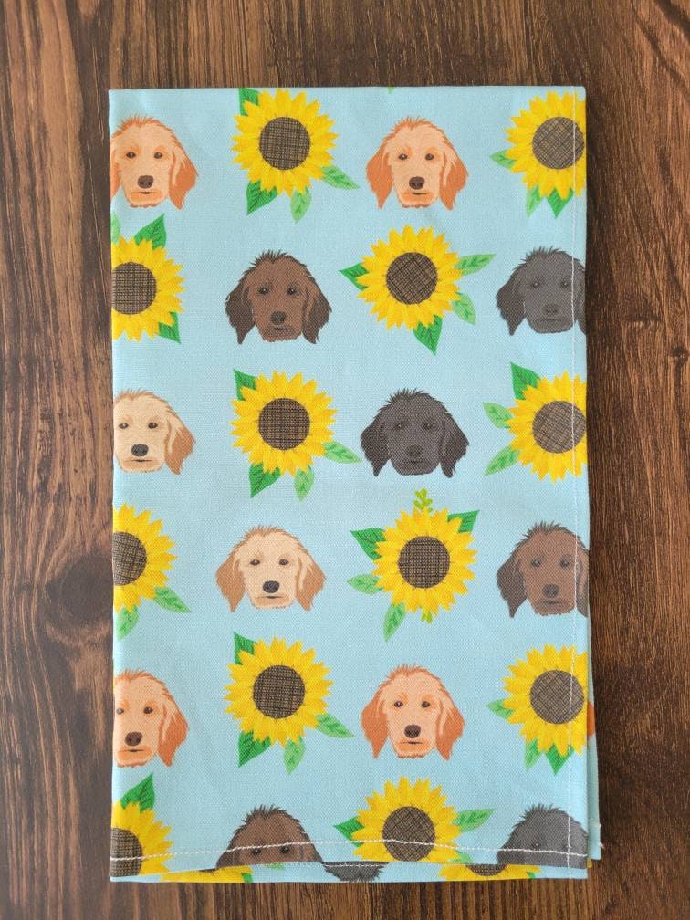 Doodles n' Sunflowers tea towel