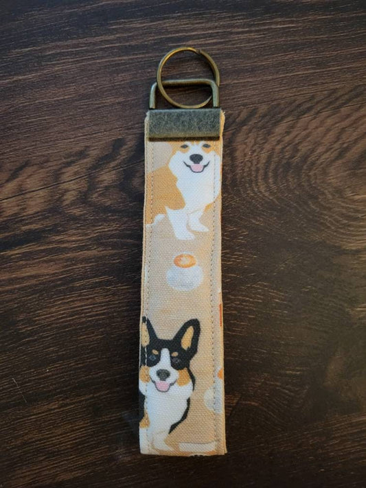 Corgis n' Coffee keychain