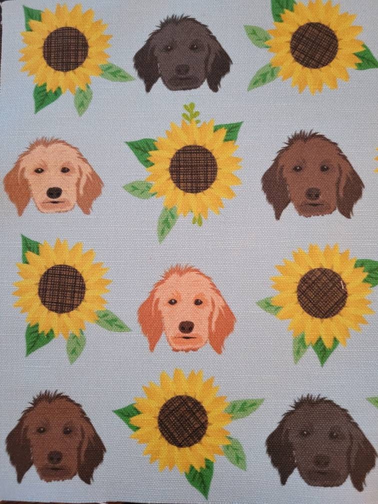 Doodles n' Sunflowers tea towel