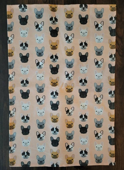 French Bulldogs tea towel