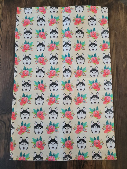 Siberian Husky tea towel