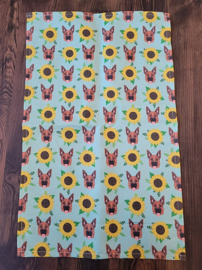 German Shepherd tea towel