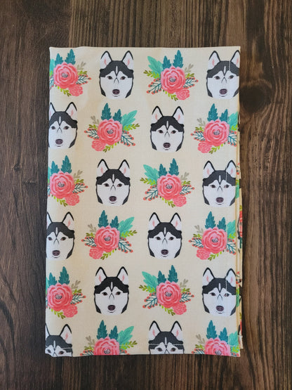 Siberian Husky tea towel